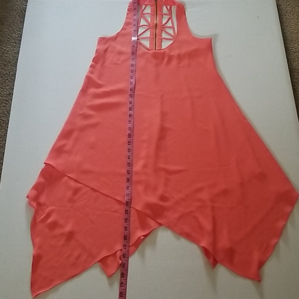 MAX & CLEO Bright Orange Flowy Top - Picture 4 of 4